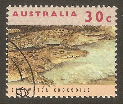 Australia 1992 30c Saltwater Crocodile. SG1361.