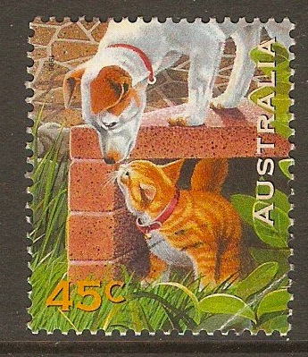 Australia 1996 45c Pets series - Dog and cat. SG1649.
