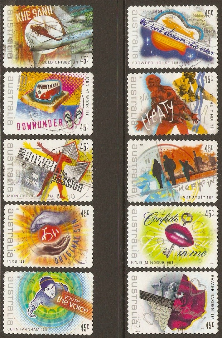 Australia 2001 Rock and Pop Music Set. SG2089-SG2098.