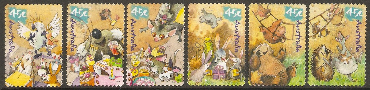 Australia 2001 Cartoons Stamps Set. SG2144-SG2149.