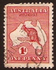 Australia 1913 1d. Red Kangaroo. SG2.
