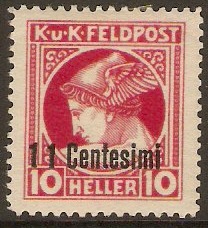 Issue for Italy 1918 11c on 10h Carmine - Newspaper Stamp. SGN22