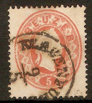 Austria 1860 5k Red. SG35.