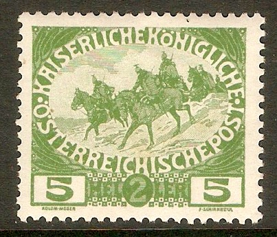 Austria 1915 5h +2h War Charity series. SG243.