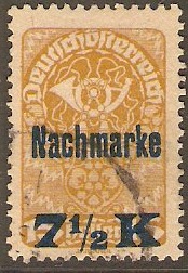 Austria 1921 7k on 15h Postage Due Stamp. SGD451.