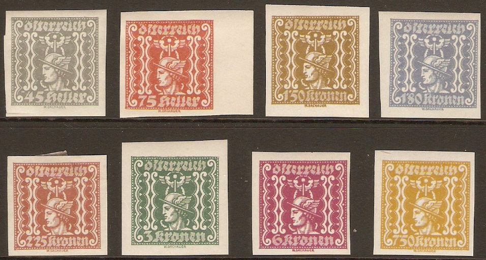 Austria 1921 Newspaper Stamps Set. SGN452-SGN459.