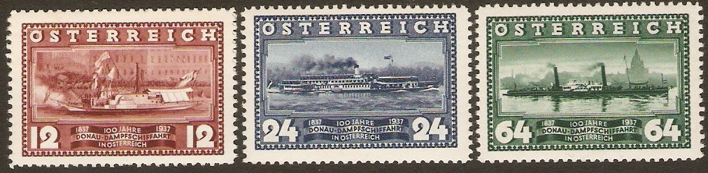 Austria 1937 Danube Shipping Services Set. SG895-SG807.