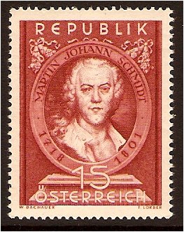 Austria 1951 1s. Red. SG1230.