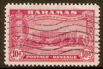 Bahamas 1948 10d Carmine. SG187.