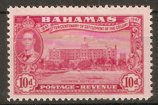 Bahamas 1948 10d Carmine. SG187.