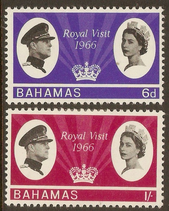Bahamas 1966 Royal Visit set. SG271-SG272.