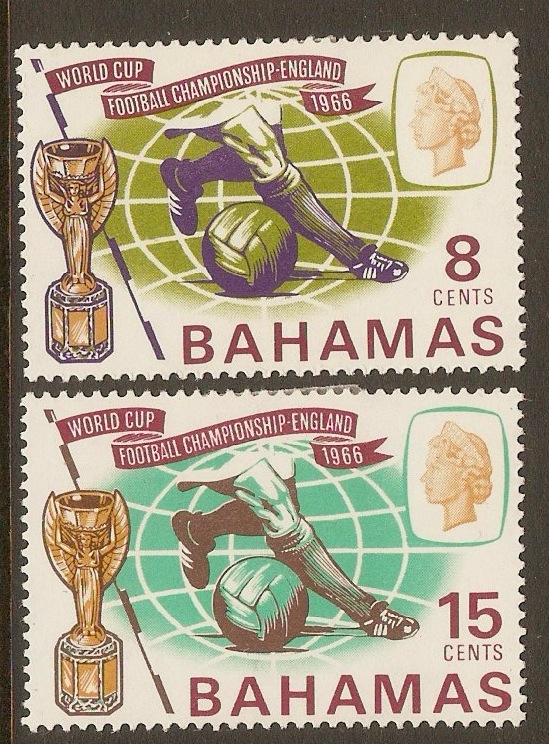 Bahamas 1966 Football World Cup set. SG288-SG289.