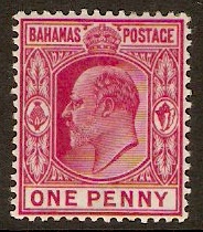 Bahamas 1902 1d Carmine. SG62.