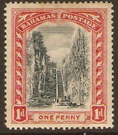 Bahamas 1911 1d Black and red. SG75. - Click Image to Close