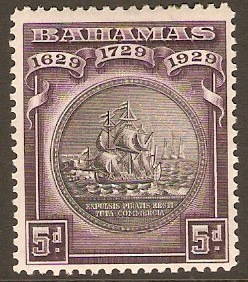 Bahamas 1930 5d Black and deep purple. SG128.