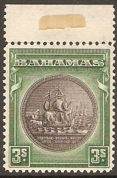 Bahamas 1931 3s Slate-purple and myrtle-green. SG132.