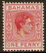 Bahamas 1938 1d. Carmine. SG150.