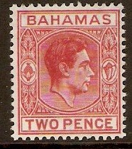 Bahamas 1938 2d Scarlet. SG152b.