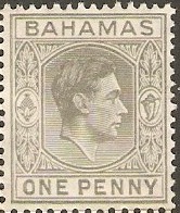 Bahamas 1938 1d Olive-grey. SG150a.