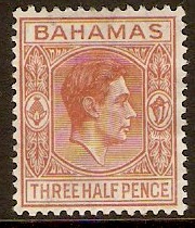 Bahamas 1938 1d Pale red-brown. SG151a. - Click Image to Close