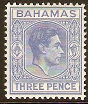 Bahamas 1938 3d Blue. SG154a.