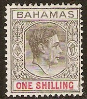 Bahamas 1938 1s Grey-black and carmine. SG155.