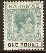 Bahamas 1938 1 Blue-green and black. SG157a.