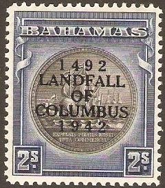 Bahamas 1942 2s Slate-purple and indigo. SG172.
