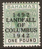 Bahamas 1942 1 Deep grey-green and black. SG175.