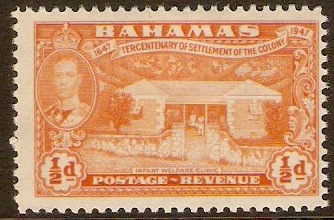 Bahamas 1948 d Orange. SG178. - Click Image to Close