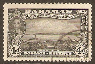 Bahamas 1948 4d Black. SG184.
