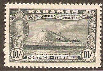 Bahamas 1948 10s Grey. SG192.