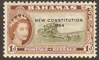 Bahamas 1964 1d New Constitution Series. SG229.