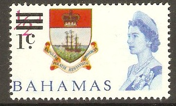 Bahamas 1966 1c on d Decimal Currency overprint series. SG273.
