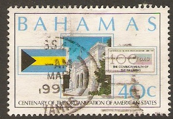 Bahamas 1990 40c OAS Centenary Stamp. SG875. - Click Image to Close