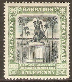 Barbados 1906 d Black and pale green. SG146.
