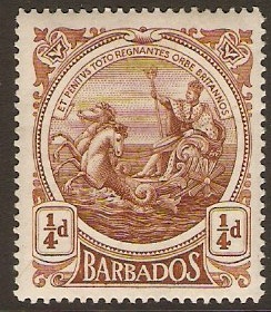 Barbados 1916 d Deep brown. SG181.