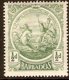 Barbados 1916 d Pale green. SG182b.