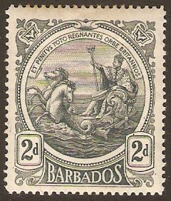 Barbados 1916 2d Grey. SG184.