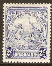 Barbados 1938 2d Ultramarine-Mark on central ornament. SG251a.