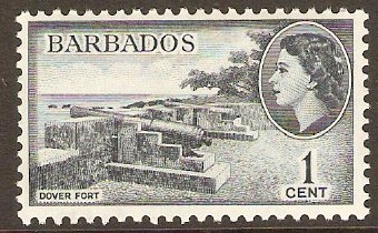 Barbados 1953 1c Indigo. SG289.