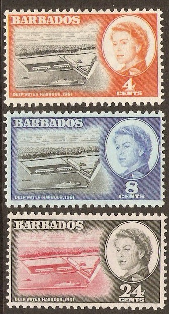 Barbados 1961 Harbour Opening Set. SG306-SG308.