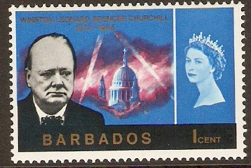 Barbados 1966 1c Churchill Commemoration Series. SG336.