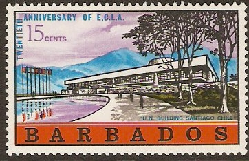 Barbados 1968 15c Economic Commission Stamp. SG371.