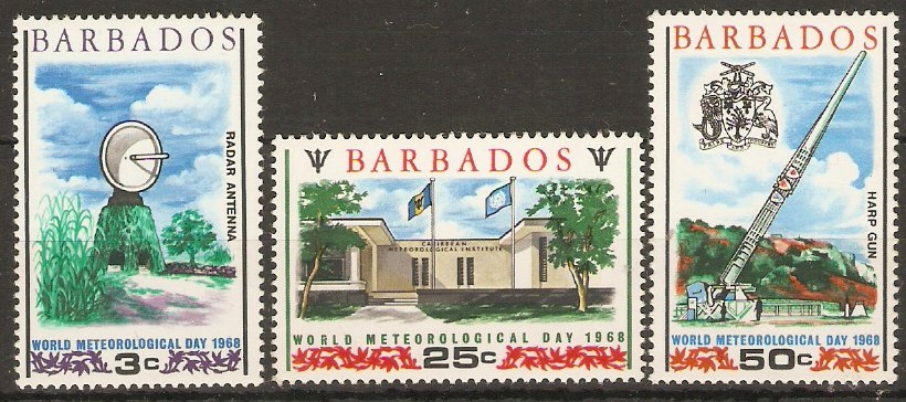 Barbados 1968 Meteorological Year set. SG372-SG374.