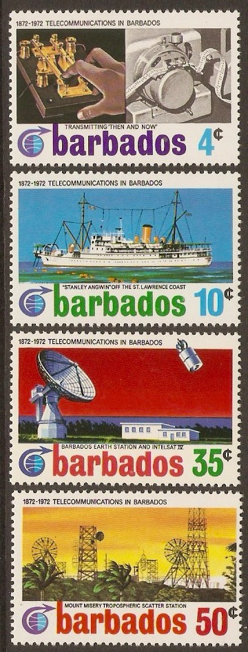 Barbados 1972 Cable Link Anniversary Set. SG440-SG443. - Click Image to Close
