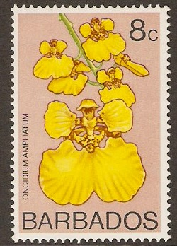 Barbados 1974 8c Orchids Series. SG490.
