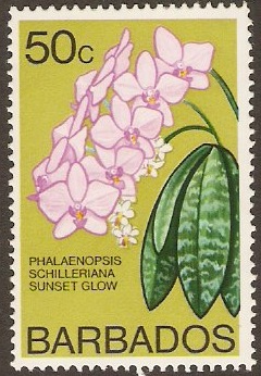Barbados 1974 50c Orchids Series. SG496.