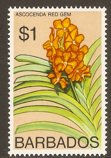 Barbados 1974 $1c Orchids Series. SG497.