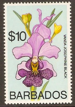 Barbados 1974 $10 Orchids Series. SG500.